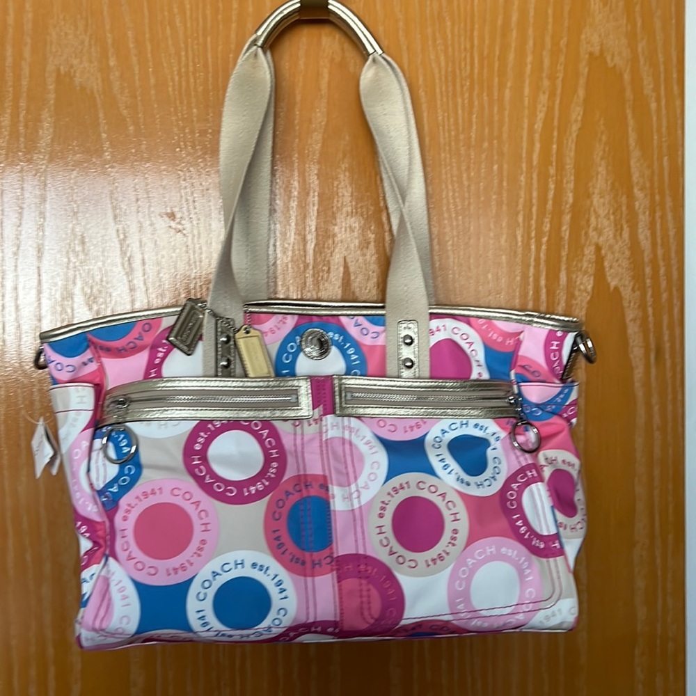 Coach baby diaper bag